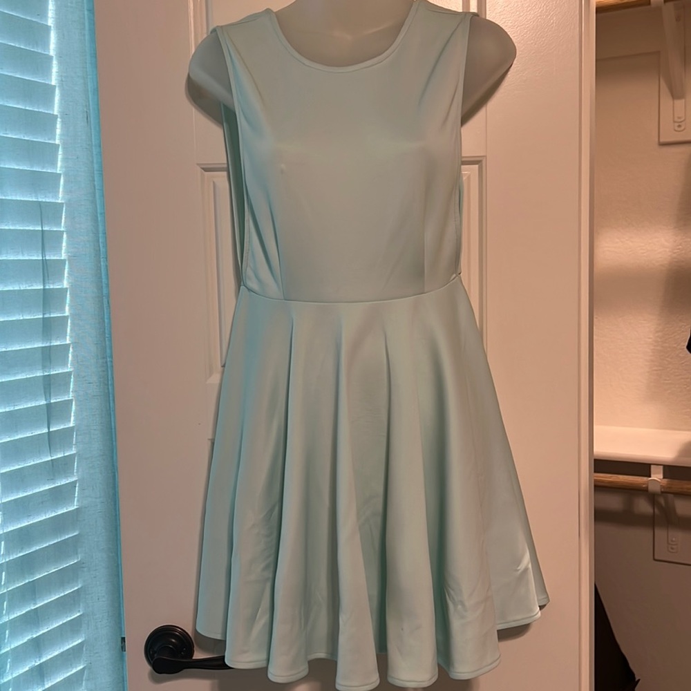 Mint Backless Mini Dress